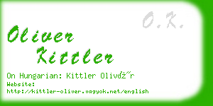 oliver kittler business card